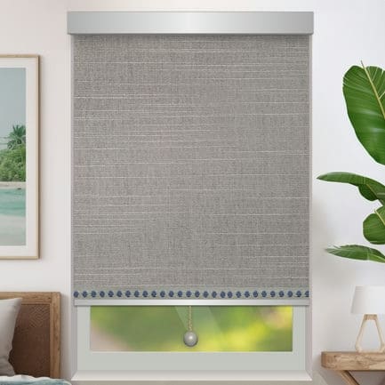 Designer Blackout Roller Shades with Trims & Pulls