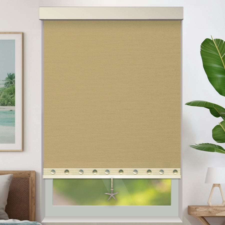 Designer Blackout Roller Shades with Trims & Pulls 1740