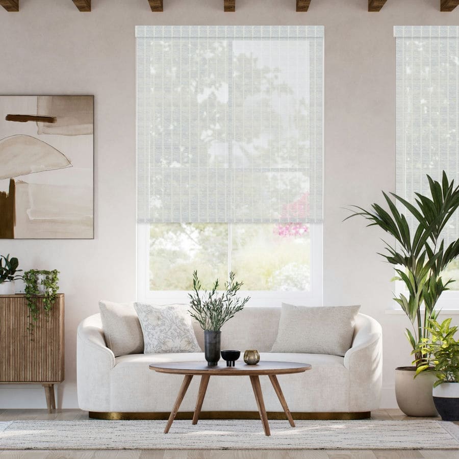 Designer Faux Woven Wood Roller Shades 1805