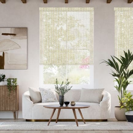 Designer Faux Woven Wood Roller Shades