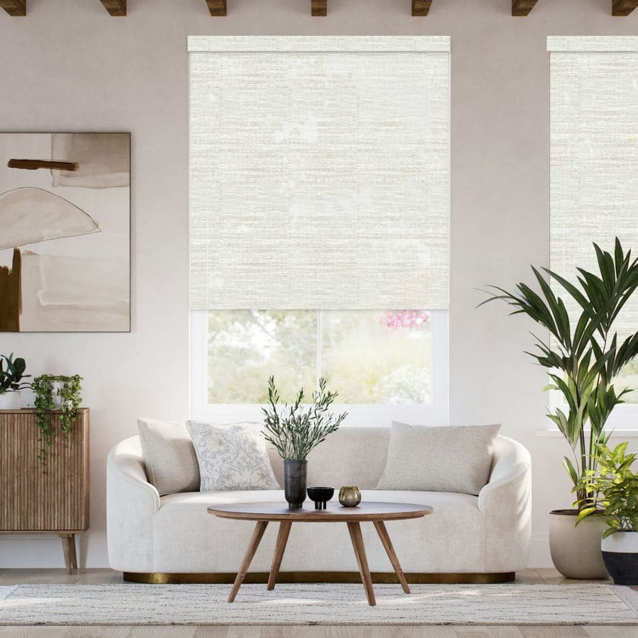Designer Faux Woven Wood Roller Shades 1805