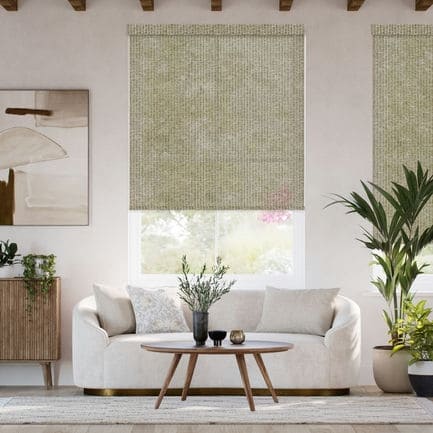Designer Faux Woven Wood Roller Shades