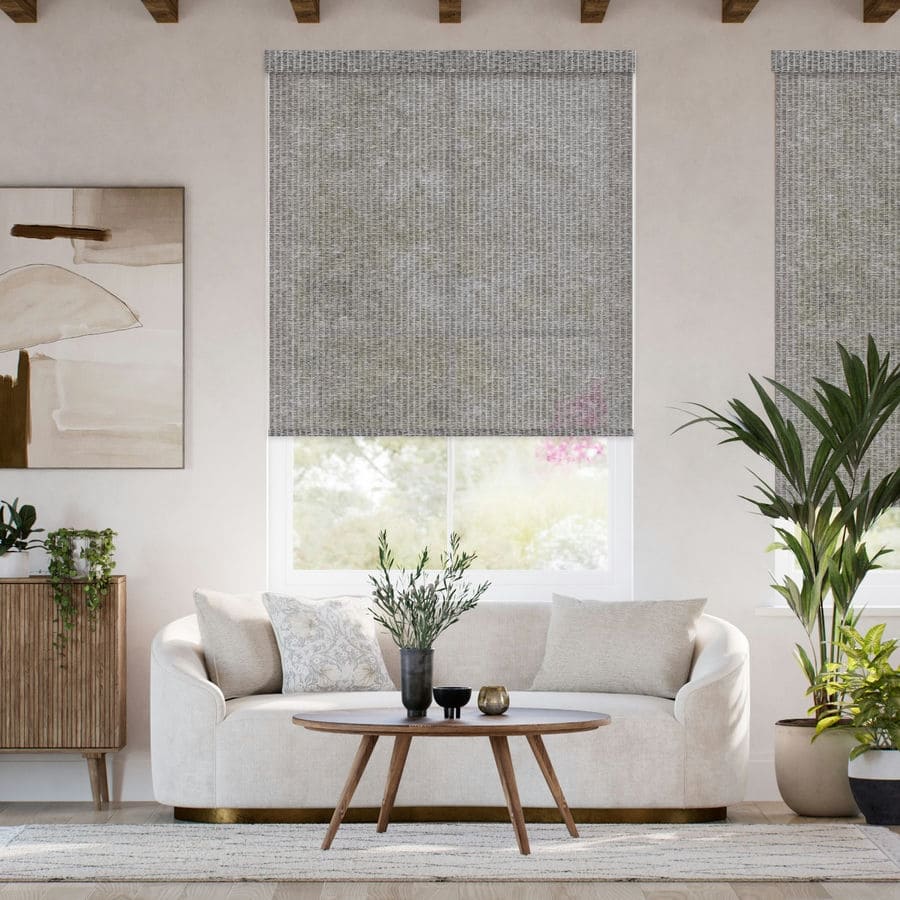 Designer Faux Woven Wood Roller Shades 1805