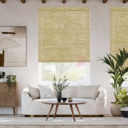 Designer Faux Woven Wood Roller Shades