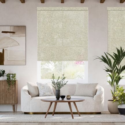 Designer Faux Woven Wood Roller Shades