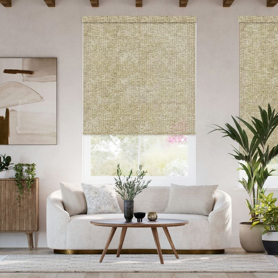 Designer Faux Woven Wood Roller Shades 1805