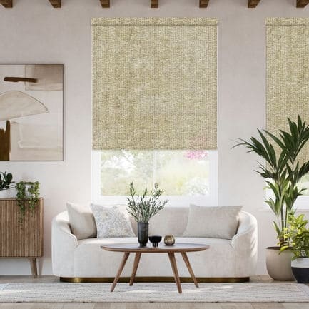 Designer Faux Woven Wood Roller Shades