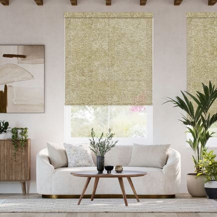 Designer Faux Woven Wood Roller Shades
