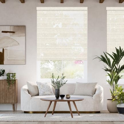 Designer Faux Woven Wood Roller Shades