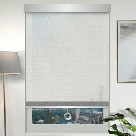 Designer Light Filtering Roller Shades with Trims & Pulls