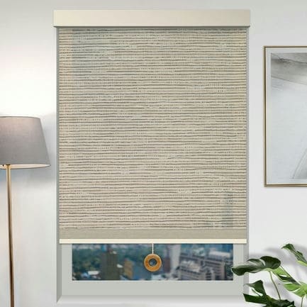 Designer Light Filtering Roller Shades with Trims & Pulls