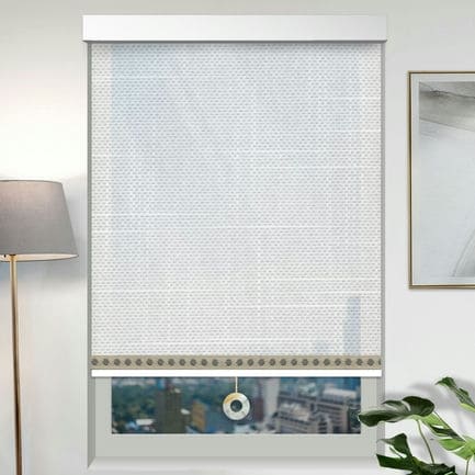 Designer Light Filtering Roller Shades with Trims & Pulls