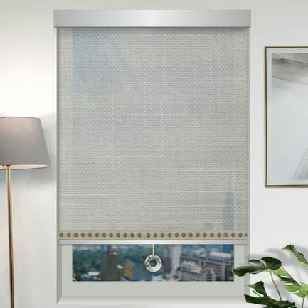 Designer Light Filtering Roller Shades with Trims & Pulls