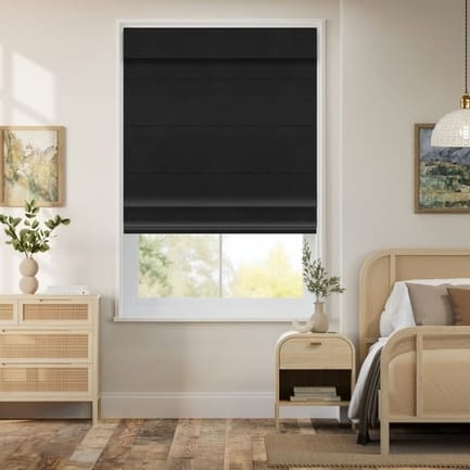Designer Luxe Blackout Roman Shades