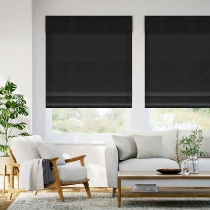 Designer Luxe Light Filtering Roman Shades