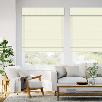 Designer Luxe Light Filtering Roman Shades