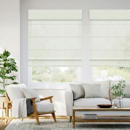 Designer Luxe Light Filtering Roman Shades