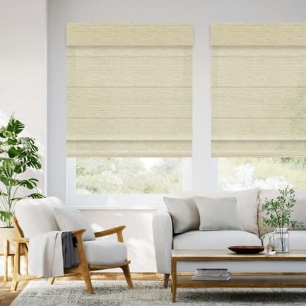 Designer Luxe Light Filtering Roman Shades