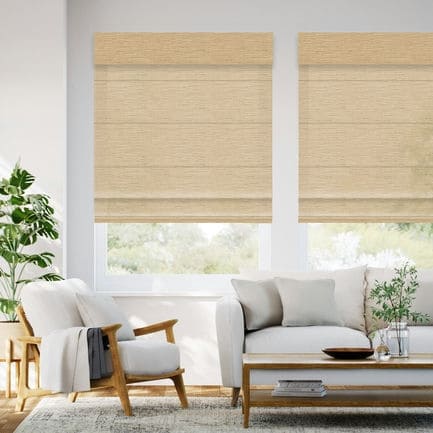 Designer Luxe Light Filtering Roman Shades
