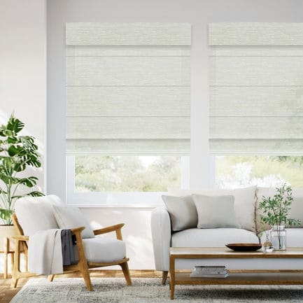 Designer Luxe Light Filtering Roman Shades