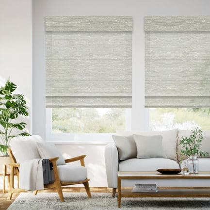Designer Luxe Light Filtering Roman Shades