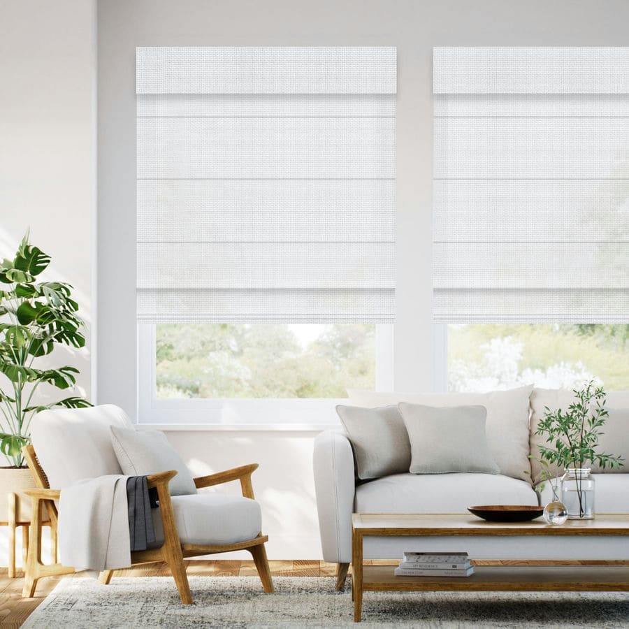 Designer Luxe Light Filtering Roman Shades 1798