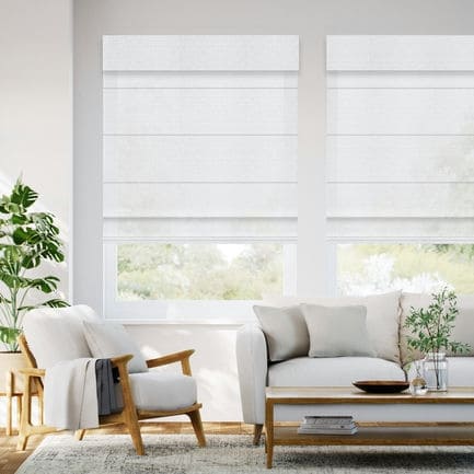 Designer Luxe Light Filtering Roman Shades