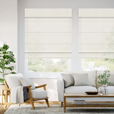 Designer Luxe Light Filtering Roman Shades