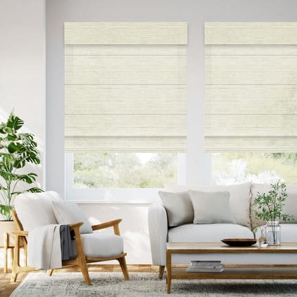 Designer Luxe Light Filtering Roman Shades