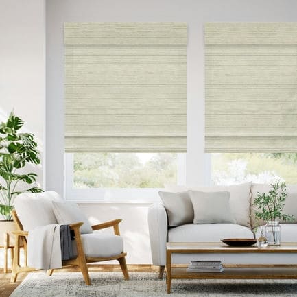 Designer Luxe Light Filtering Roman Shades