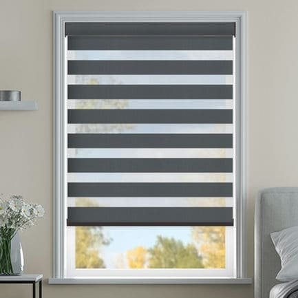 Designer Luxe Room Darkening Zebra Blinds