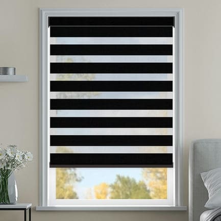 Designer Luxe Room Darkening Zebra Blinds