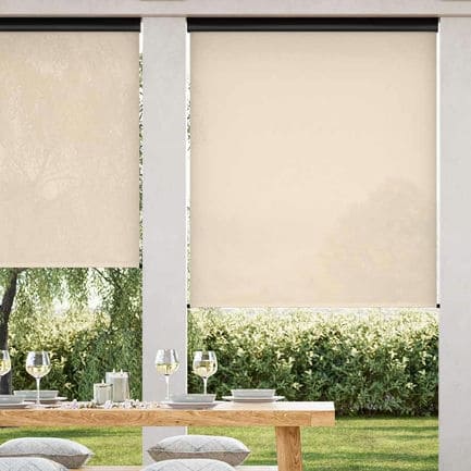 Designer Outdoor Solar Roller Shades
