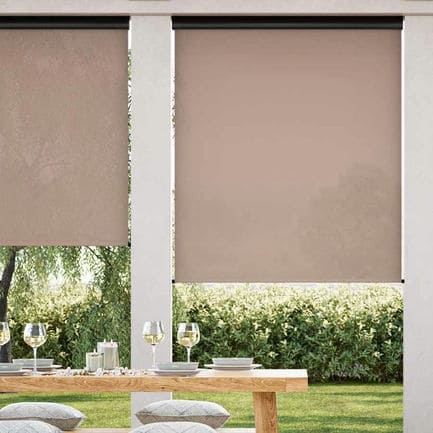 Designer Outdoor Solar Roller Shades
