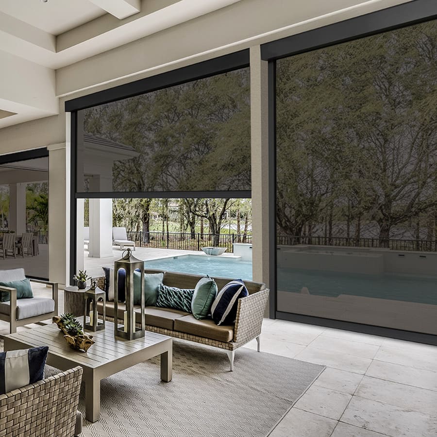 Designer Retractable Side-Track Patio Screens 1871