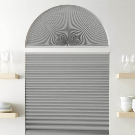 Double Cell Blackout Arch Window Shades 1279