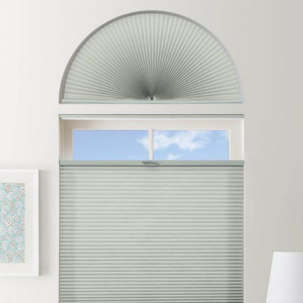 Double Cell Light Filtering Arch Window Shades