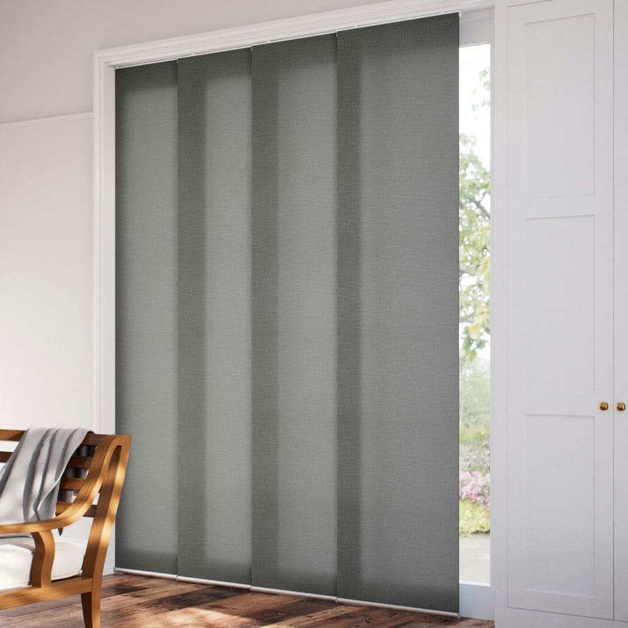 Premium Light Filtering Fabric Panel Track Blinds 1058