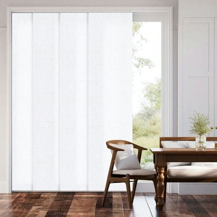 Premium Light Filtering Fabric Panel Track Blinds