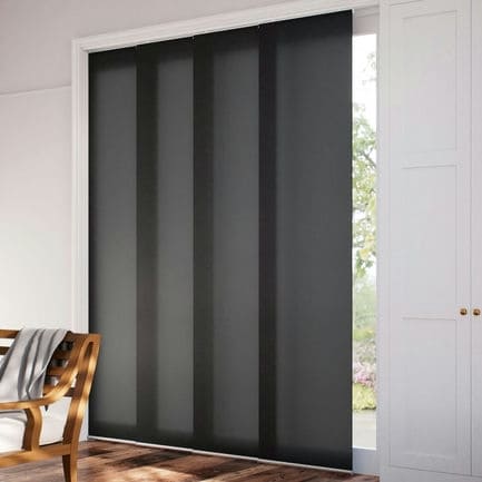 Premium Light Filtering Fabric Panel Track Blinds 1058