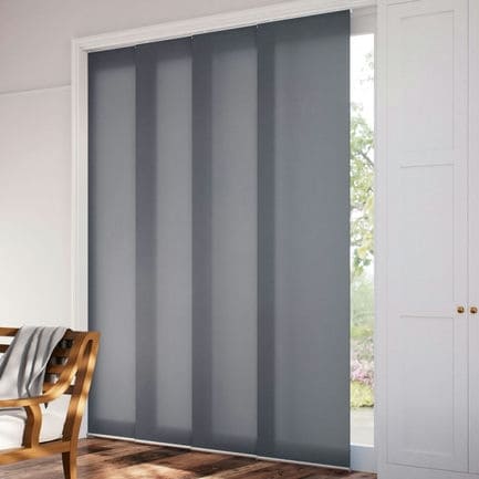 Premium Light Filtering Fabric Panel Track Blinds 1058