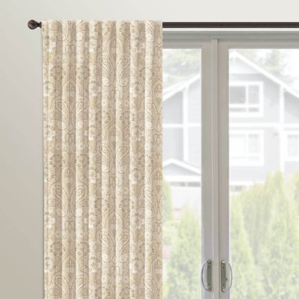Rideaux à languettes arrière « décorateur » sur mesure