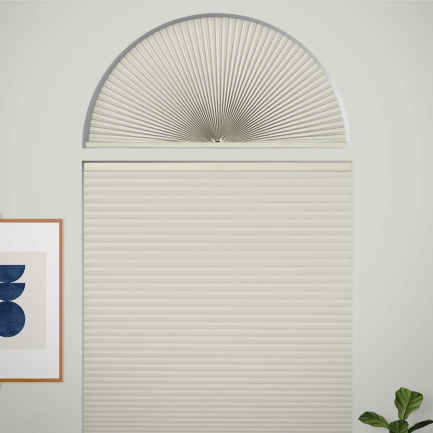 Single Cell Blackout Arch Window Shades