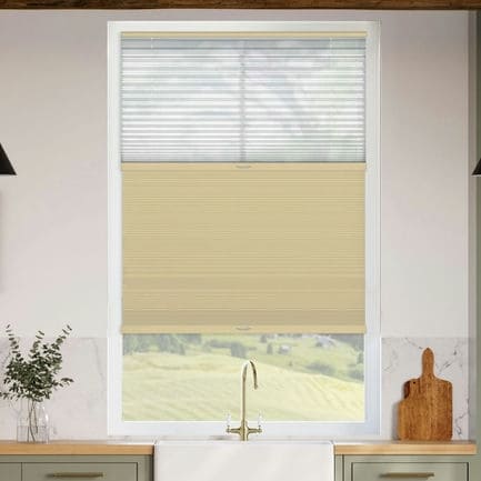 Stores cellulaires noircissants descendants/ascendants à deux tissus Selects 1516