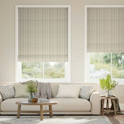 Striped Roman Shades