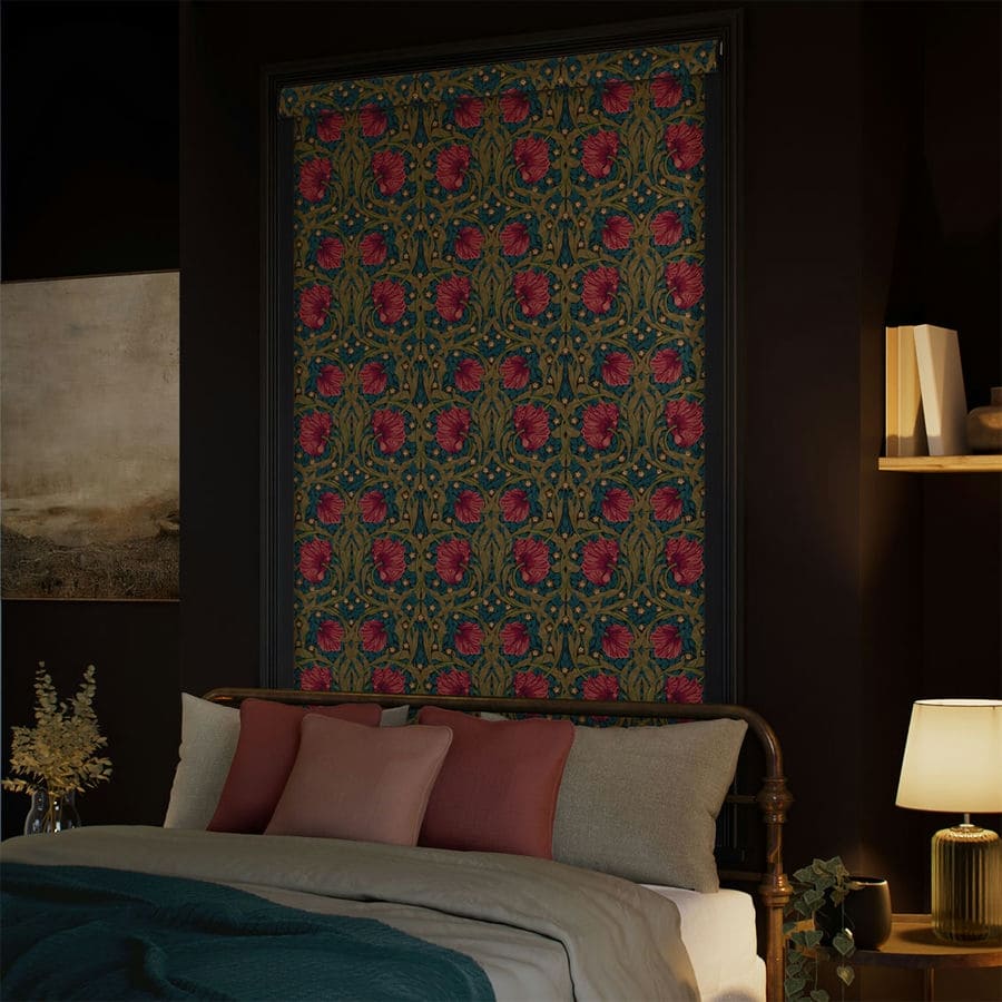Toiles à rouleau Noirceur totale William Morris (sans perçage) 1881