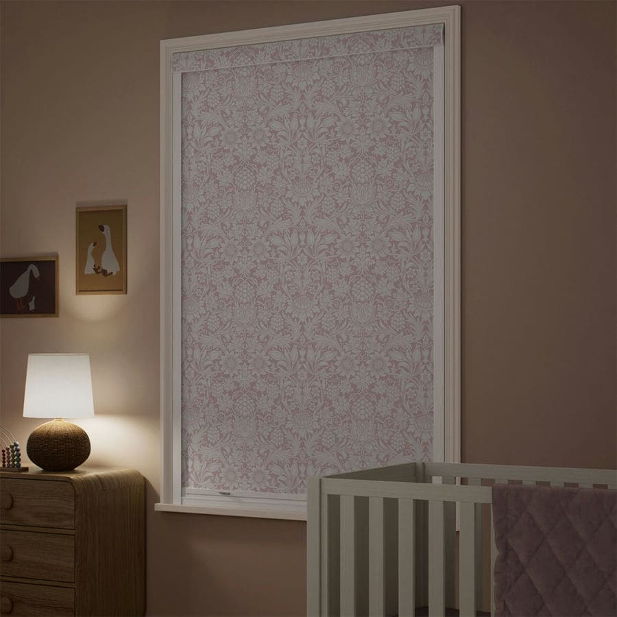 William Morris Total Blackout Roller Shades (No Drill) 1881
