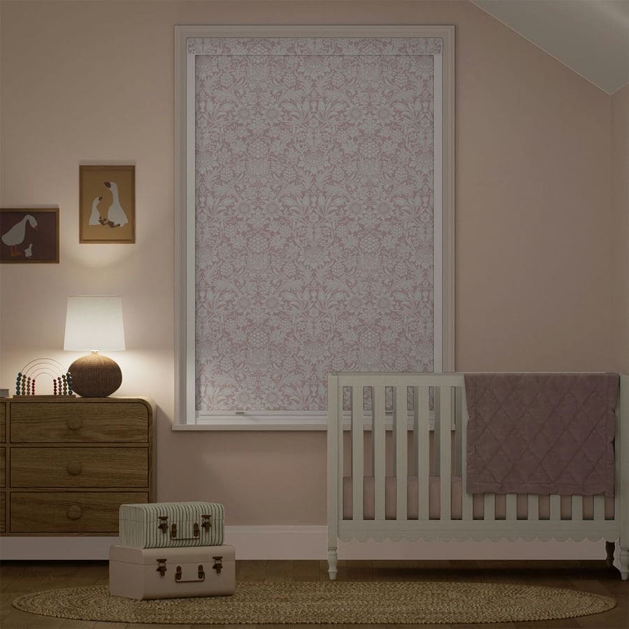 William Morris Total Blackout Roller Shades (No Drill) 1881