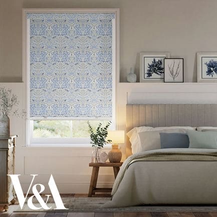 William Morris Total Blackout Roller Shades (No Drill)
