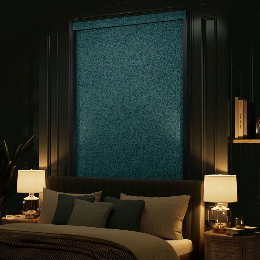 William Morris Total Blackout Roller Shades (No Drill) 1881